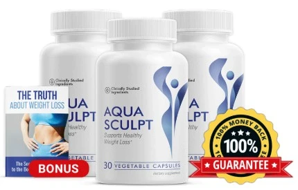 3 bottles of AquaSculpt with bonus and guarantee seal.